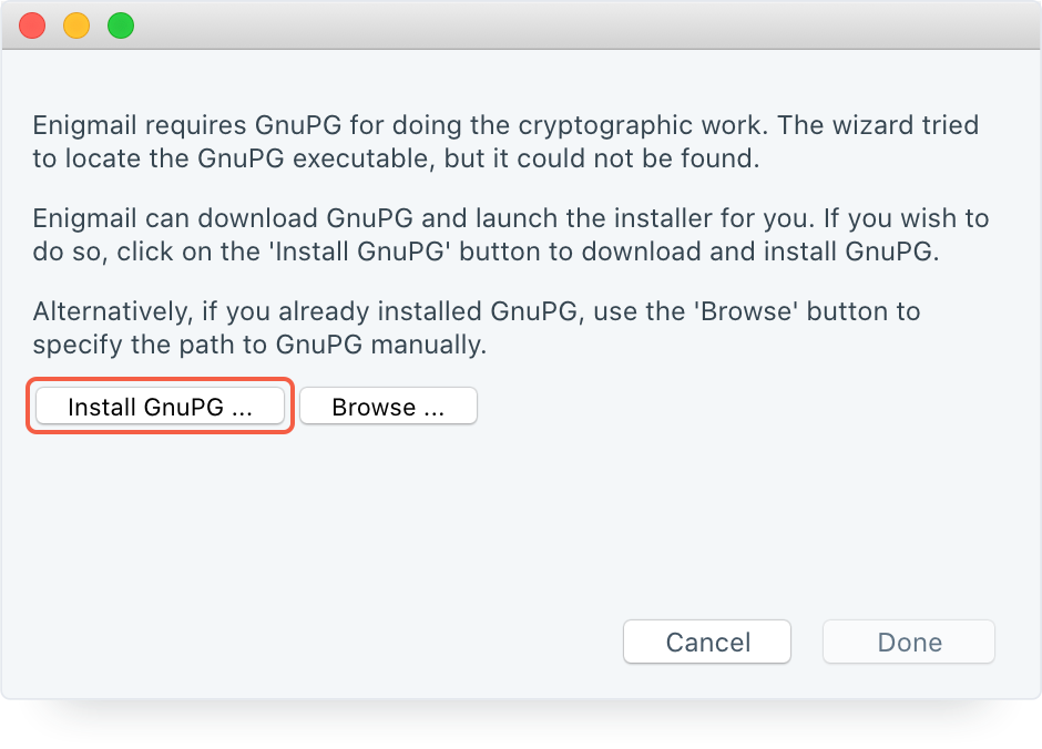 Install OpenPGP in Email