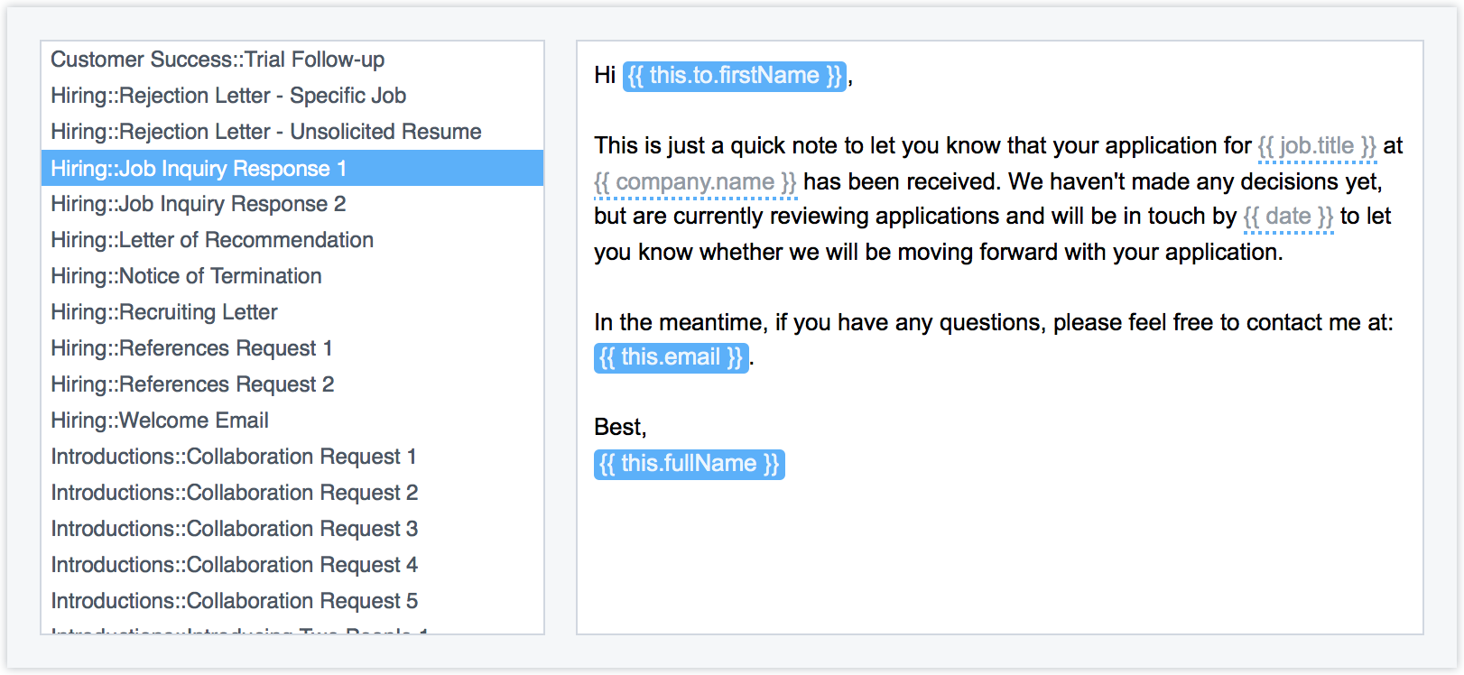 Postbox Custom Responses